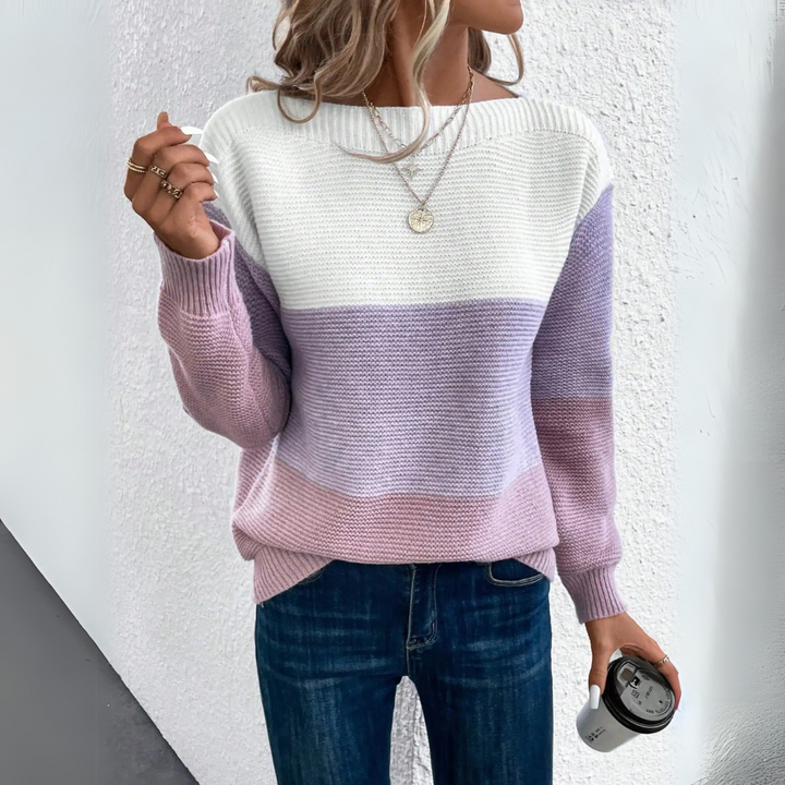 Amicie | Pull trois couleurs élégant